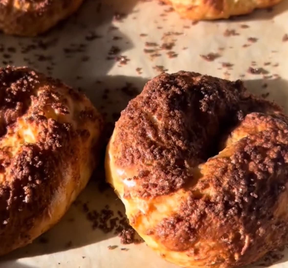 Cinnamon Crunch Bagels